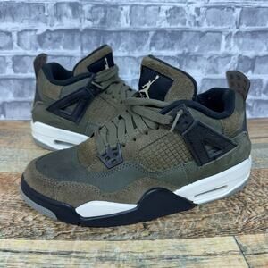 Nike Air Jordan 4 Retro Low Craft Olive Green FB9928-200 Youth Size 6Y